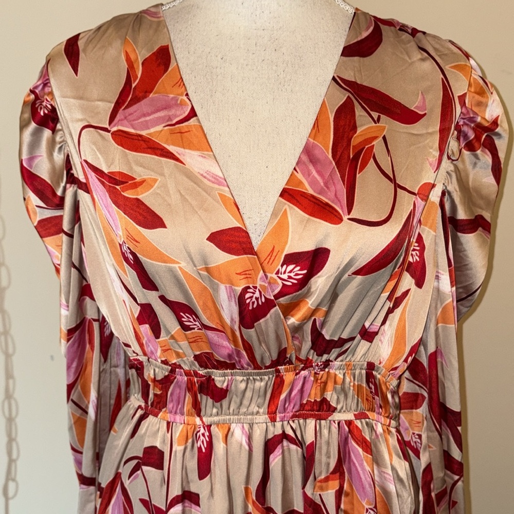 Entro v neck floral long sleeve mini dress - Picture 5 of 7
